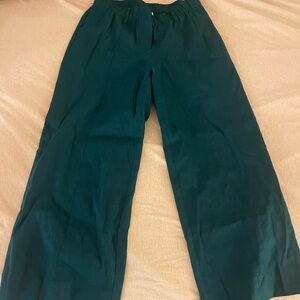 Teal Linen Pants